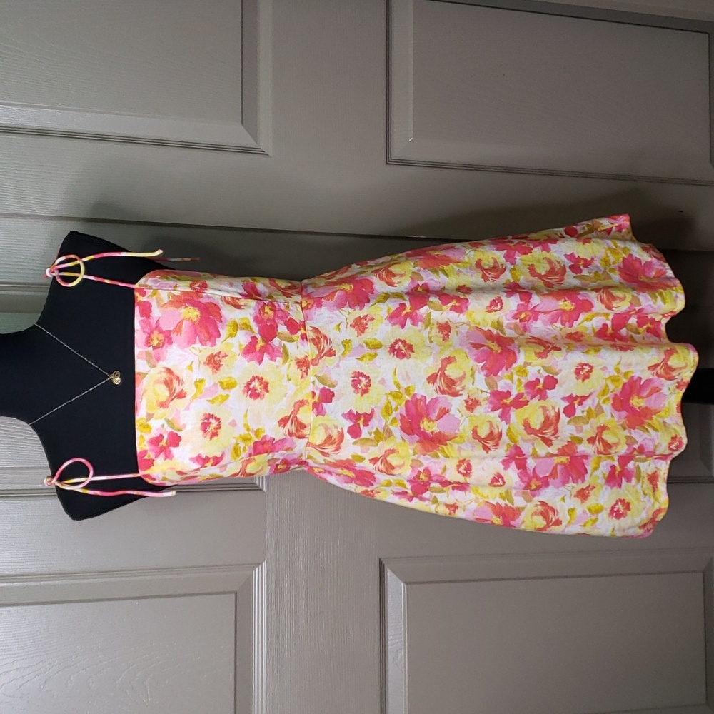 Old Navy Floral Pink and Yellow Dress